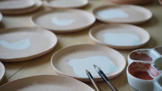 二三味 工作室 上釉中風景